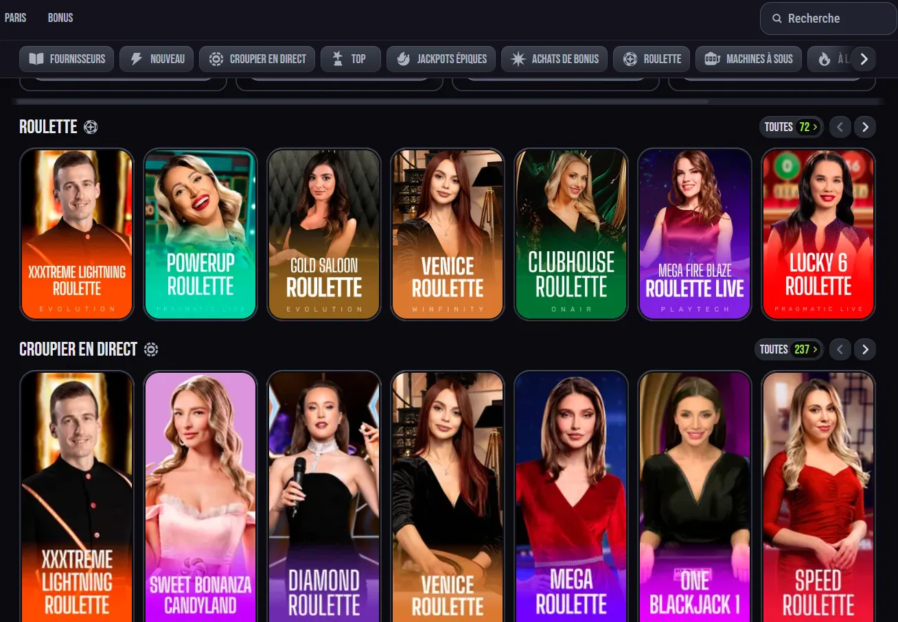 Slim King Casino roulette en direct